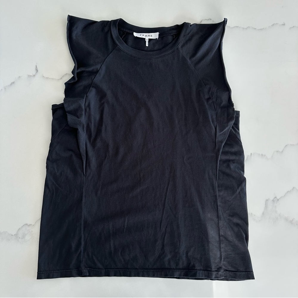 FRAME Sleeveless Ruffle Tank - Size S